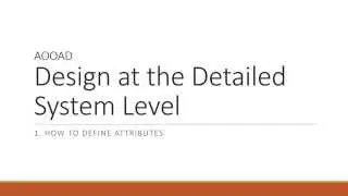 AOOAD Lesson 5.1: How to Define Attributes