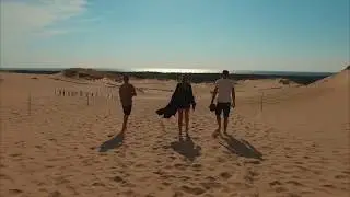 Beautiful sand dunes in Nida, Lithuania