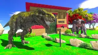 T-REX and GORO AGAINST HIS CARNIVORES NEIGHBORS Animal Revolt Battle Simulator