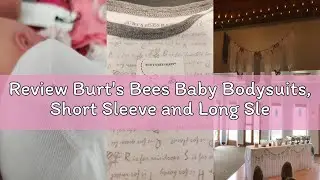 Review Burt's Bees Baby Bodysuits, Short Sleeve and Long Sleeve One-Pieces, 100% Organic Cotton, Pac