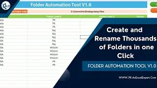 Create and Rename Thousands of Folders (Hierarchical Also) in one Click | Folder Automation Tool V1