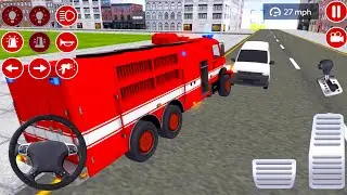 Real Fire Truck Driving Simulator: Fire Fighting Levels 12-16! Android gameplay