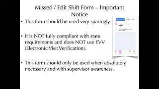 Enable How To: Missed/Edit Shift Forms