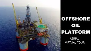Как Америка добывает нефть: видеотур с дрона по морской нефтяной платформе в Мексиканском заливе