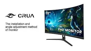 32 inch 1080P 165H Gaming Monitor zInstallation and angle adjustment method
