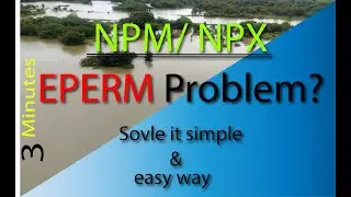 how to fix Error EPERM | problem and solved the problem | Simple and Easy way
