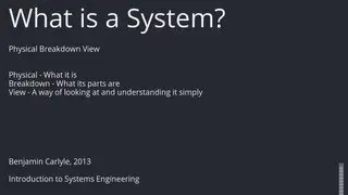 Physical Breakdown View (What is a System?)