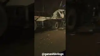 truck accident on highway 🛣️🚑#punjabibhau#accident#highway#gujarat