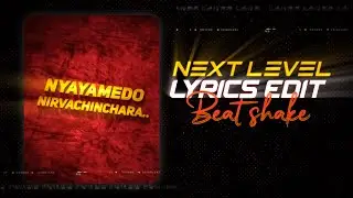 Next Level Lyrics Edit with Beat sync || Node video lyrics edit || Beat sync in Node Video🔥⚡