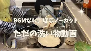 【仕事終わり】生活音。ただただ、洗い物をする動画です。