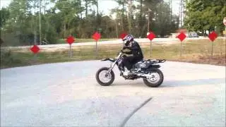 DRZ 400 SM drift practice w/ Dane Britt part 2.