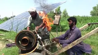 How to Start 25 HP Cold Petter Diesel Engine #youtubegrowth