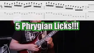 5 Phrygian Shred Licks w/ Onscreen Tabs!!