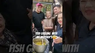 Grilled  Fish  with brother's 🐟 😋#shortsfeed #shorts #viral #trending #convalexa #youtubeshorts