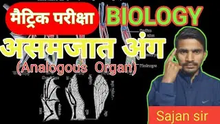 असमजात अंग (Analogous Organ) Class-10 Sajan Science Classes  by Sajan sir