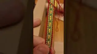 Latvian floral inkle loom band