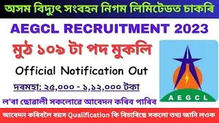 বিদ্যুত বিভাগত চাকৰি মুকলি // AEGCL Recruitment 2023 // Electricity Department Jobs // Jobs and Gyan