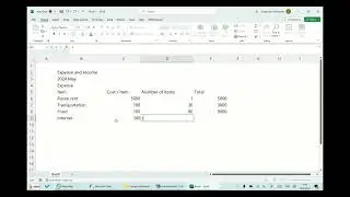 Excel - Basic Accounting Sheet (Part 1)