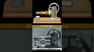 Stirling engine || External Combustion Engine🔥#engine#automotive#automobile#fuel#enginetechnology#3D