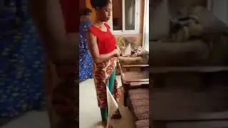 Echarpe de portage africaine (Mbootu )Placer bébé sur le dos sans se faire aider.