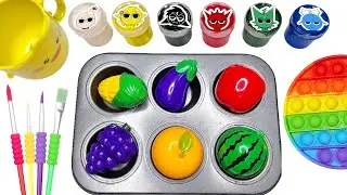 Satisfying Video l DIY How To Make 6 Crazy Fruits Tous SPRUNKI Candt Hearts Palette Monster Cup ASMR