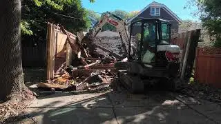 2358 Milwaukee Leaning Garage Demolition - ASMR
