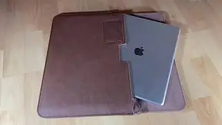 MoKo Laptop Sleeve Fits MacBook Pro 16 Inch 2019, PU Leather Envelope case unboxing and instructions