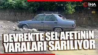 Selin Tahrip Ettiği Devrek'te Temizlik Çalışmaları Sürüyor