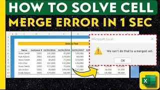 Excel Tips: How to Fix Merge Error in Excel within 1 Second!