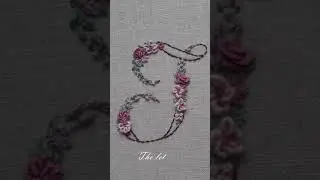 How to Create a Embroidery Floral Letter J #shorts