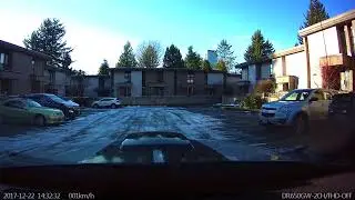 Attempting to park on an icy parking lot