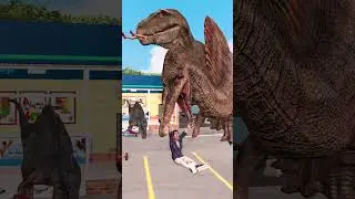 &iquest;Te imaginas a los Dinosaurios del Jurassic World en la ciudad? - T-Rex y Spinosaurus Dino en acci&oacute;n