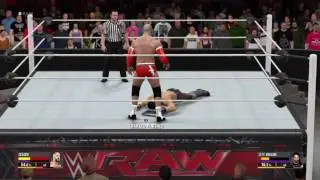 Cesaro attack to Seth Rollins