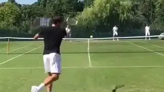 🎾 FEDERER PRACTICE RALLY 2018 🔥