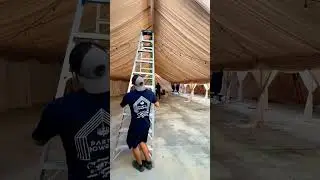 Draping clients 30x50 tent