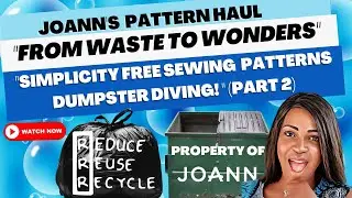 #386: WASTE TO WONDERS | DUMPSTER DIVING FOR FREE SIMPLICITY PATTERNS (PART 2) #joanns