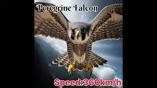 Watch the peregrine falcon dive at 390 km/h! 🦅 #FalconFacts #AnimalSpeed #WildlifeShorts #Nature