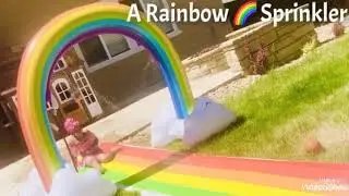 Rainbow Sprinkler Rainbow  SplashPad Rainbow Slide Review