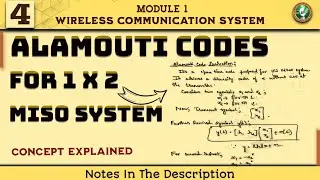 Alamouti Codes For a  1 X 2 MISO System Explained | 7th Sem WCS 22 Scheme