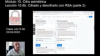Class4crypt c4c10.6b Cifrado y descifrado con RSA (parte 2)