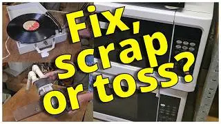 Fix, Scrap, or Toss? Microwaves, Old Record Player & Water Pump (+ Shop Update!)