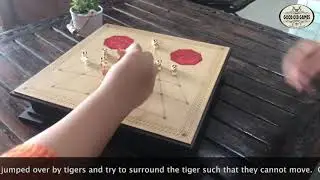 Goats surrounding tigers in the game of  Goats and Tiger