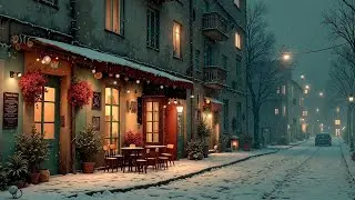 Cozy Winter Cafe Acoustic Guitar Relax Music - Chill Snowy Vibes for Study & Work