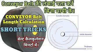 Conveyor BELT Length# बेल्ट की लम्बाई बिना नापे कैसे पता करें# Calculate Length Of Conveyor Belt
