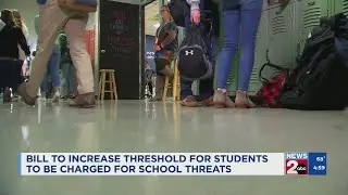 Bill to change threshold for students to be charged for school threats