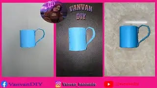 DIY / How to use recycled paper to make a water cup - Vanvan DIY