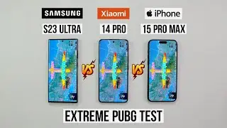 Xiaomi 14 Pro vs iPhone 15 Pro Max vs Samsung S23 Ultra Extreme Pubg Test 🔥