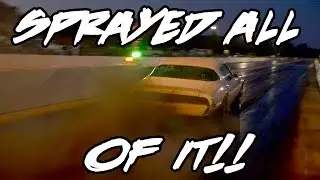HE SPRAYED ALL OF IT!! BIG NITROUS HIT AT BOWMAN DRAGWAY!