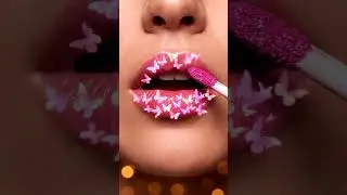 Closeup Lips Applying Butterfly Lipstick 🦋💄 | Tiny Glowing Butterflies & Gentle Flutter ASMR