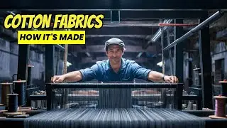 How Cotton Fabric is Made | Traditional Weaving Loom Process | Textile Manufacturing #CottonWeaving